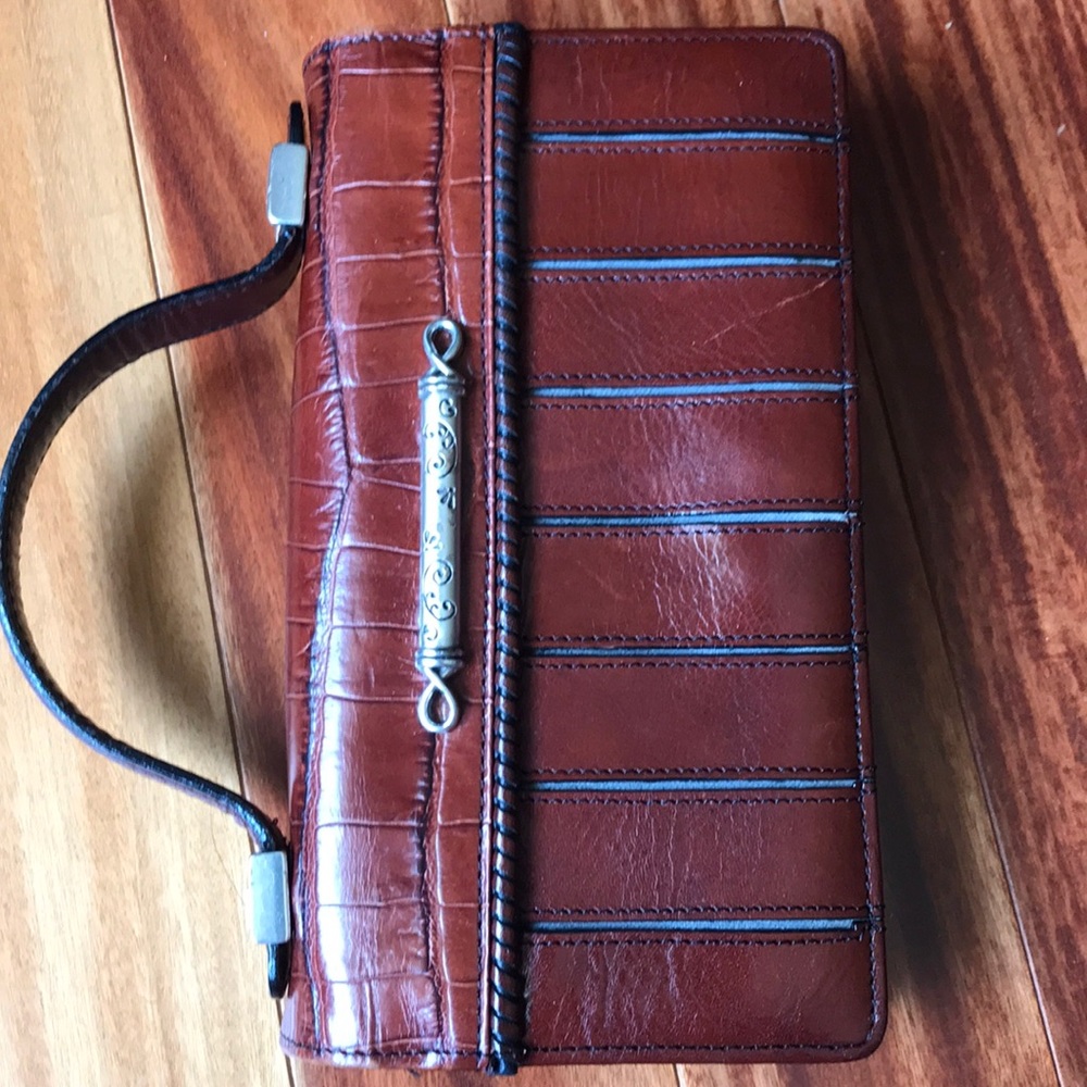 Brighton Brown Mini Leather Bag with Silver Accents